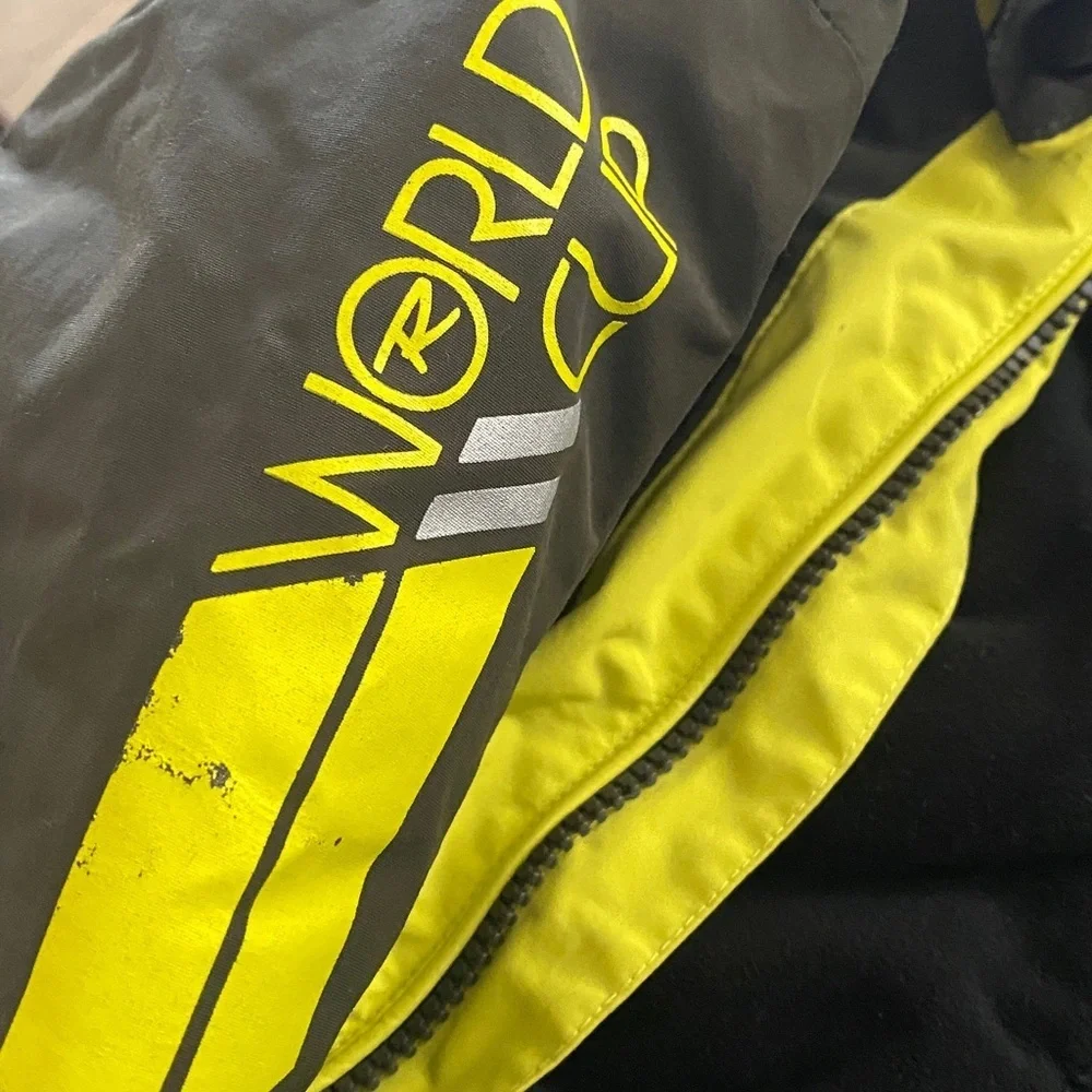 Rossignol Juniors Insulated Waterproof Olive Green Yellow Ski Gorpcore Jacket 8